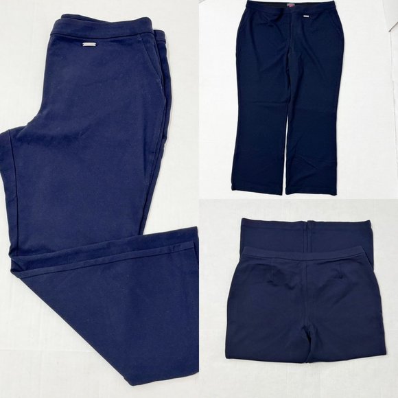 Vince Camuto Pants - Vince Camuto NWOT Sz L Navy Elasticized Waist Pull On Pants